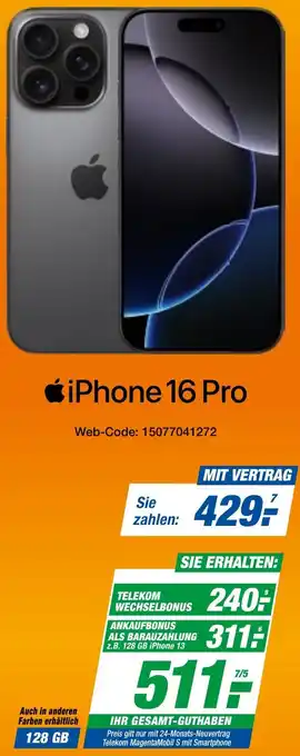 expert Techno Land Apple iPhone 16 Pro Angebot