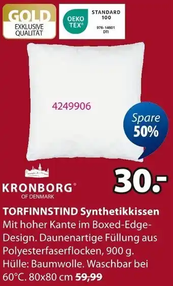 Jysk KRONBORG TORFINNSTIND Synthetikkissen Angebot