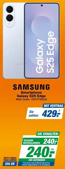 Expert SAMSUNG Smartphone Galaxy S25 Edge Angebot