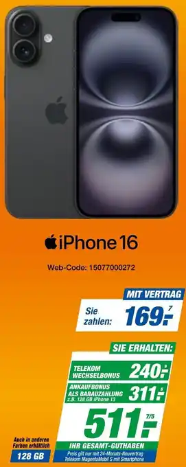 Expert Apple iPhone 16 Angebot