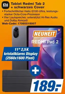 Expert Tablet Redmi Tab 2 + schwarzes Cover Angebot