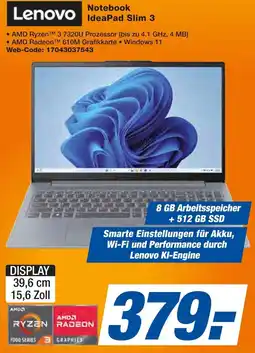 Expert Lenovo Notebook IdeaPad Slim 3 Angebot