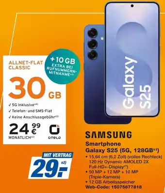 Expert SAMSUNG Smartphone Galaxy S25 (5G, 128GB) Angebot