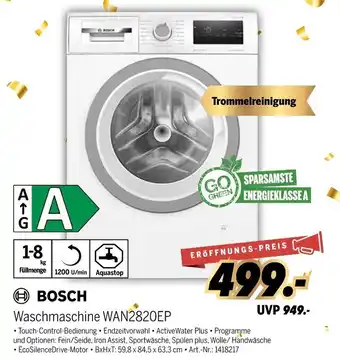 MEDIMAX Bosch waschmaschine wan2820ep Angebot