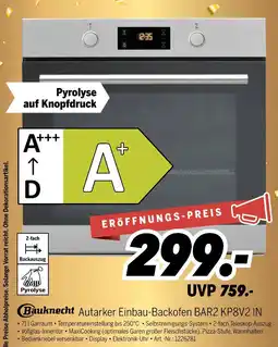 MEDIMAX Bauknecht autarker einbau-backofen bar2 kp8v2 in Angebot