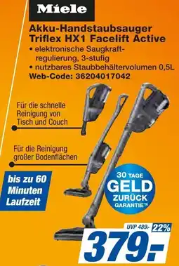 Expert Miele Akku-Handstaubsauger Triflex HX1 Facelift Active Angebot