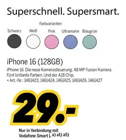 MEDIMAX Apple iphone 16 (128gb) Angebot