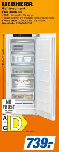Expert LIEBHERR Gefrierschrank FNd 4625-22 Angebot