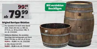 Hagebau Original Barrique Weinfass Angebot