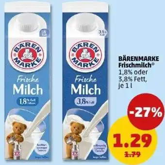 PENNY BÄRENMARKE Frischmilch Angebot