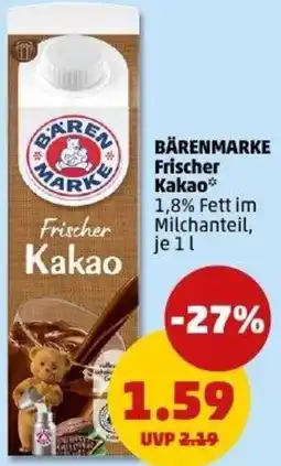 PENNY BÄRENMARKE Frischer Kakao Angebot