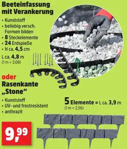 Thomas Philipps Beeteinfassung mit Verankerung oder Rasenkante ,,Stone" Angebot