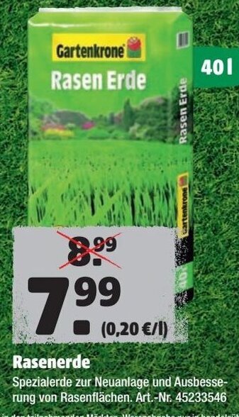 Rasenerde 40L Angebot bei Hagebau