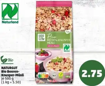 PENNY NATURGUT Bio Beeren Knusper-Müsli Angebot