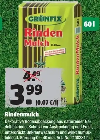 Hagebau Rindenmulch 60 L Angebot