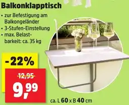 Thomas Philipps Balkonklapptisch Angebot