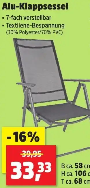 Thomas Philipps Alu-Klappsessel Angebot