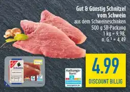 diska Gut & Günstig Schnitzel vom Schwein Angebot