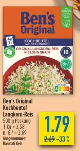 diska Ben's Original Kochbeutel Langkorn-Reis Angebot