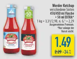 diska Werder Ketchup Angebot