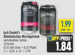 diska Jack Daniel's Alkoholisches Mischgetränk Angebot