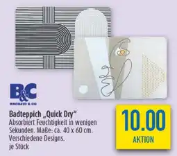 diska BROSZIO & CO Badteppich,,Quick Dry" Angebot