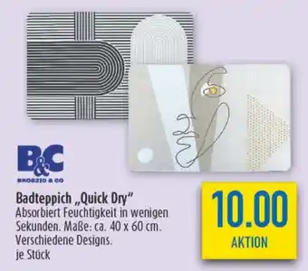 diska BROSZIO & CO Badteppich,,Quick Dry" Angebot