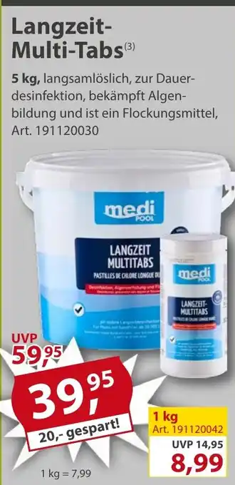 Sonderpreis Baumarkt medi POOL Langzeit- Multi-Tabs Angebot