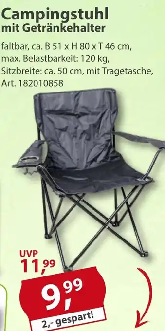 Sonderpreis Baumarkt Campingstuhl mit Getränkehalter Angebot