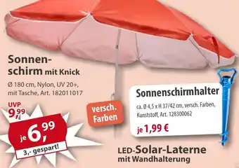 Sonderpreis Baumarkt Sonnenschirm mit Knick Angebot