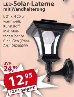 Sonderpreis Baumarkt LED-Solar-Laterne mit Wandhalterung Angebot