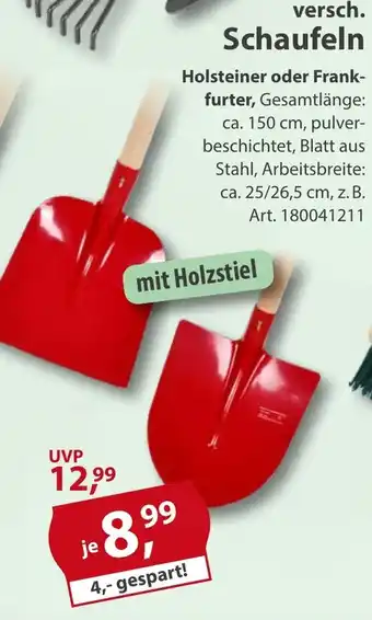 Sonderpreis Baumarkt versch. Schaufeln Holsteiner oder Frankfurter Angebot