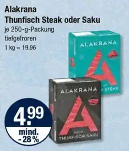V Markt Alakrana Thunfisch Steak oder Saku Angebot