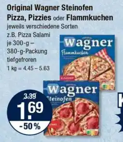 V Markt Original Wagner Steinofen Pizza, Pizzies oder Flammkuchen Angebot