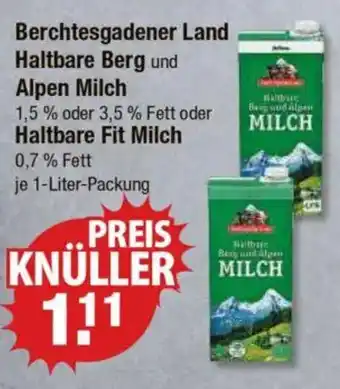 V Markt Berchtesgadener Land Haltbare Berg und Alpen Milch Angebot