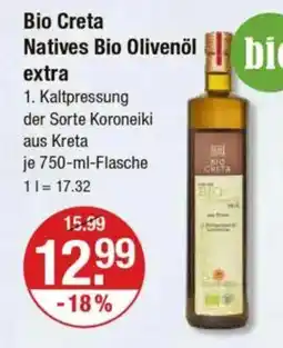 V Markt Bio Creta Natives Bio Olivenöl extra Angebot