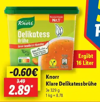 Lidl Knorr Klare Delikatessbrühe Angebot