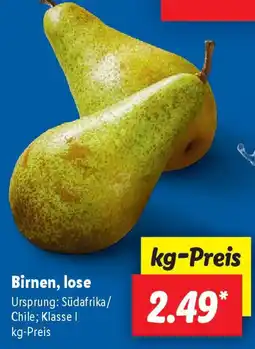 Lidl Birnen, lose Angebot