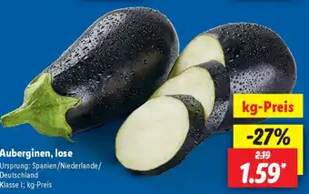 Lidl Auberginen, lose Angebot