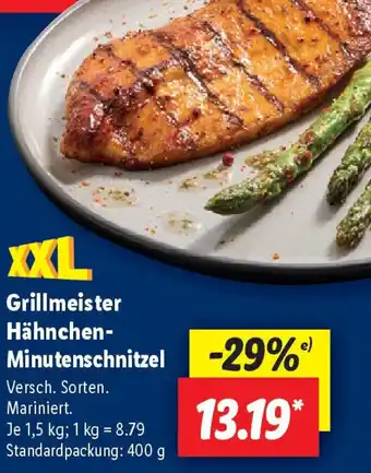 Lidl Grillmeister Hähnchen- Minutenschnitzel Angebot