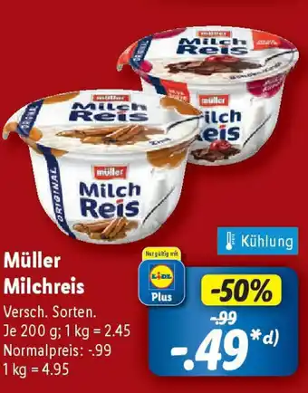 Lidl müller Milch Reis Angebot