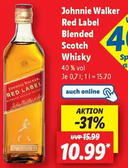 Lidl Johnnie Walker Red Label Blended Scotch Whisky Angebot
