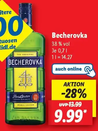 Lidl Becherovka Angebot