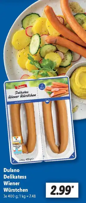 Lidl Dulana Delikatess Wiener Würstchen Angebot