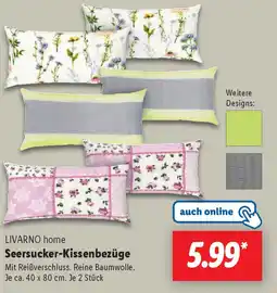 Lidl LIVARNO home Seersucker-Kissenbezüge Angebot