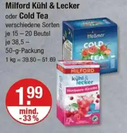 V Markt Milford Kühl & Lecker oder Cold Tea Angebot
