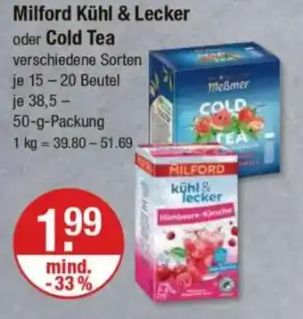V Markt Milford Kühl & Lecker oder Cold Tea Angebot