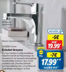 Lidl LIVARNO home Einhebel-Armatur Angebot