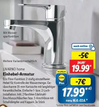 Lidl LIVARNO home Einhebel-Armatur Angebot