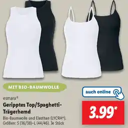 Lidl esmara Geripptes Top/Spaghetti Trägerhemd Angebot